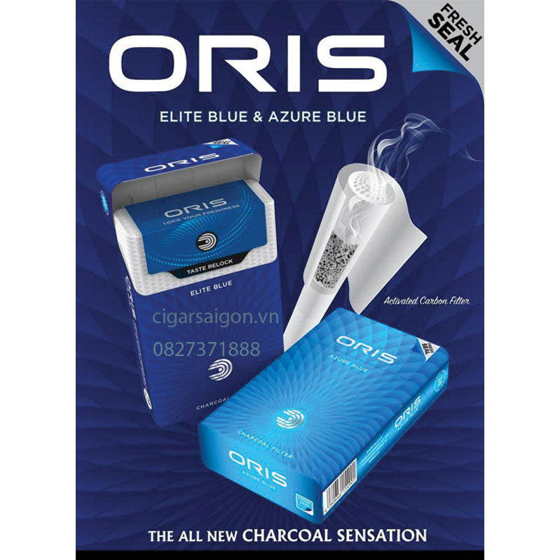 Oris Elite Blue Cigarettes BONGVEGGY