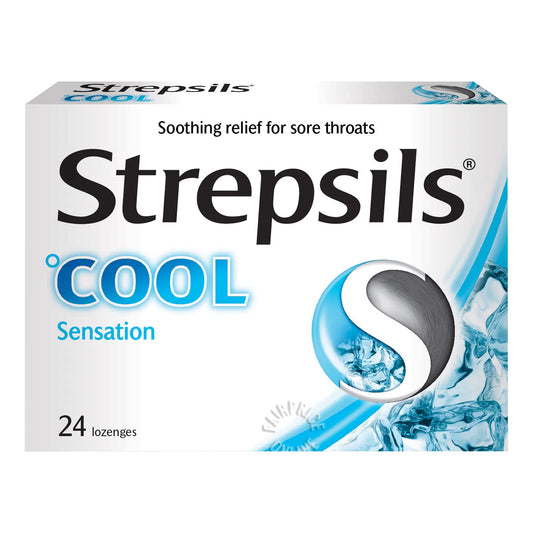 Strepsil Cool Blue- Sore Throat-Pack Of 24 Lozenges