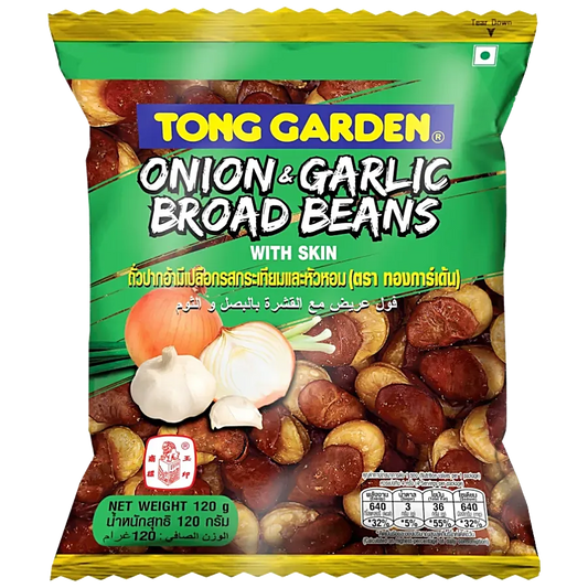 Tong Garden Onion & Garlic Broad Beans with Skin 120g Snacks Pack