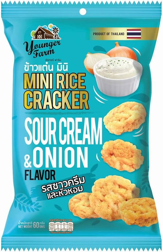 Younger Farm Rice Cracker Sour cream & Onion- 60g