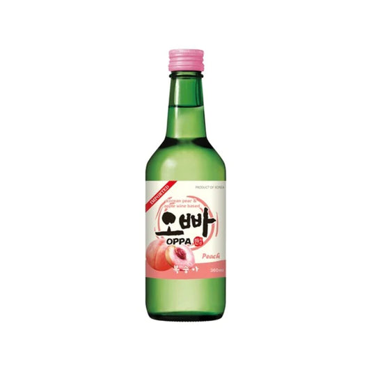 Oppa Fresh Soju- Peach- 360ml Bottle