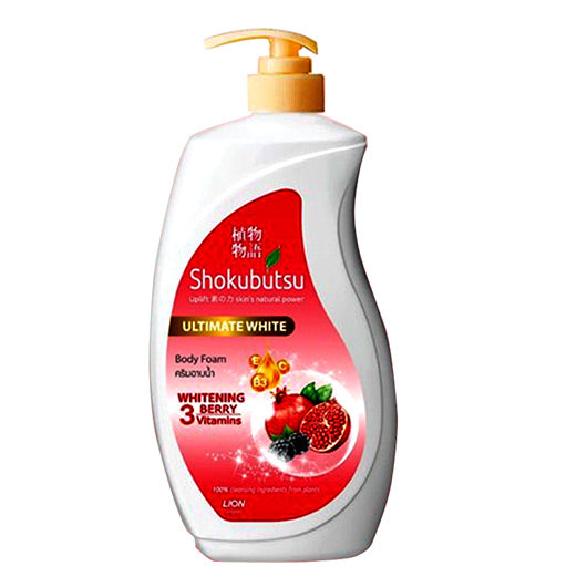 Shokubutsu Ultimate White Berry Brightening Body Foam 900ml