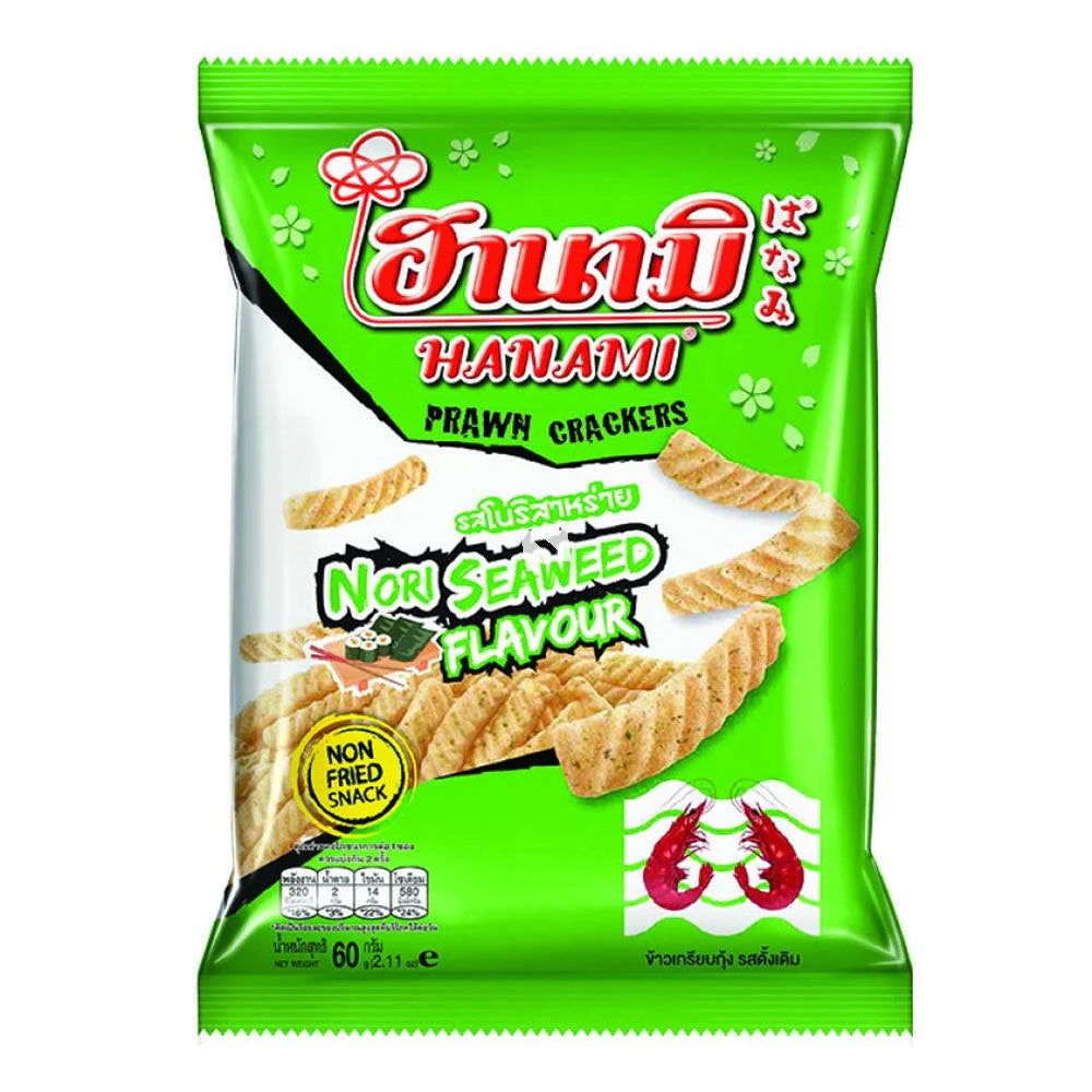 Hanami Prawn Cracker- Nori Seaweed Flavour- 60g-Pack