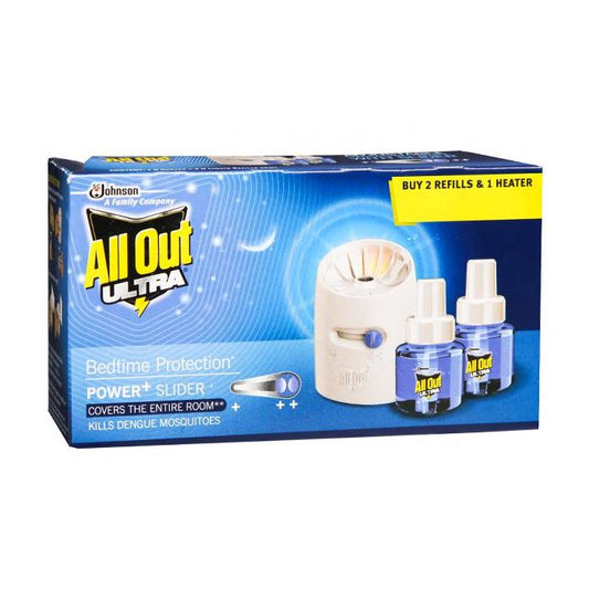 All Out Mosquito Repellent Heater + 2 Refils- Power Slider Control