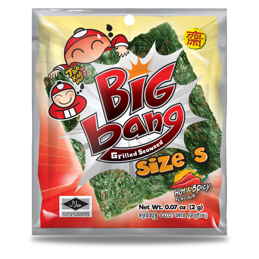 Tao Kae Noi- Big Bang Grilled Seaweed 2g - Hot & Spicy Flavor