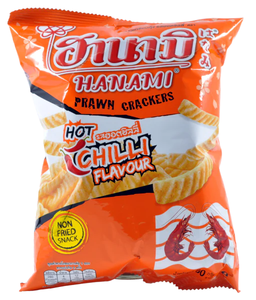 Hanami Prawn Cracker- Hot Chilly Flavor- 50g Pack – BONGVEGGY