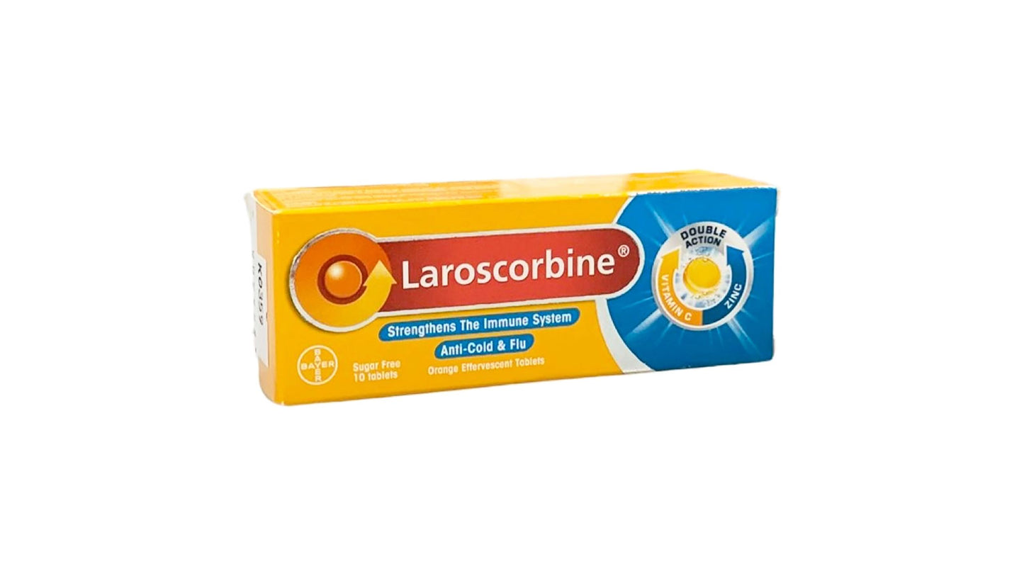 Bayer Laroscorbine Vitamin C & Zinc Effervescent Tablets- 10 Tablets