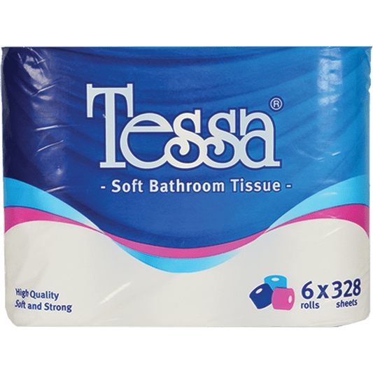 Tessa 2ply Soft Bathroom Tissue- Pack of 6 rolls x 328 sheets