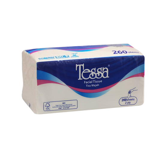 Tessa Facial Tissue- 260pc- Pack of 2- Free 50 sheets facial Tisu Wajah