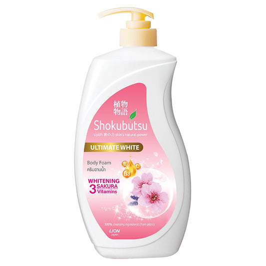 Shokubutsu Ultimate Whitening Sakura Body Foam- 900 ml
