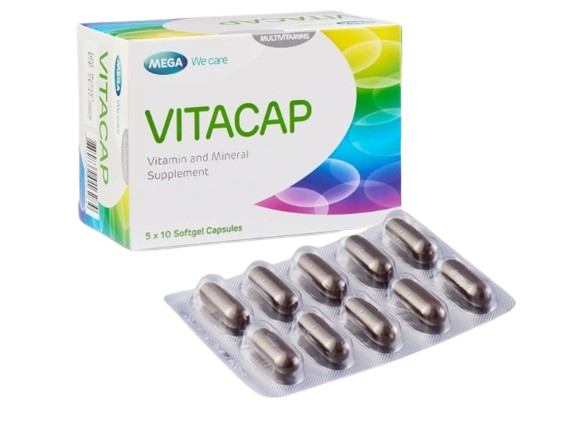 Mega Vitacap Vitamin & Mineral Suppliment- 1 Strip- 10 Tab