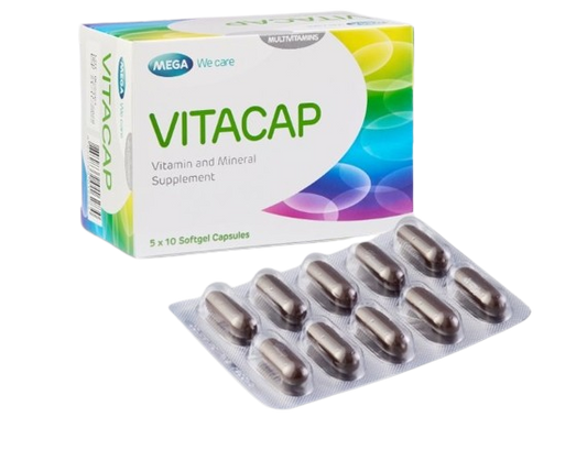 Mega Vitacap Vitamin & Mineral Suppliment- 1 Strip- 10 Tab